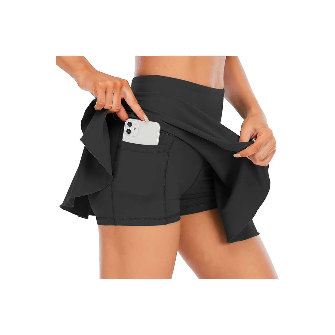 Athletic Skorts Feature Under Shorts W/Pockets