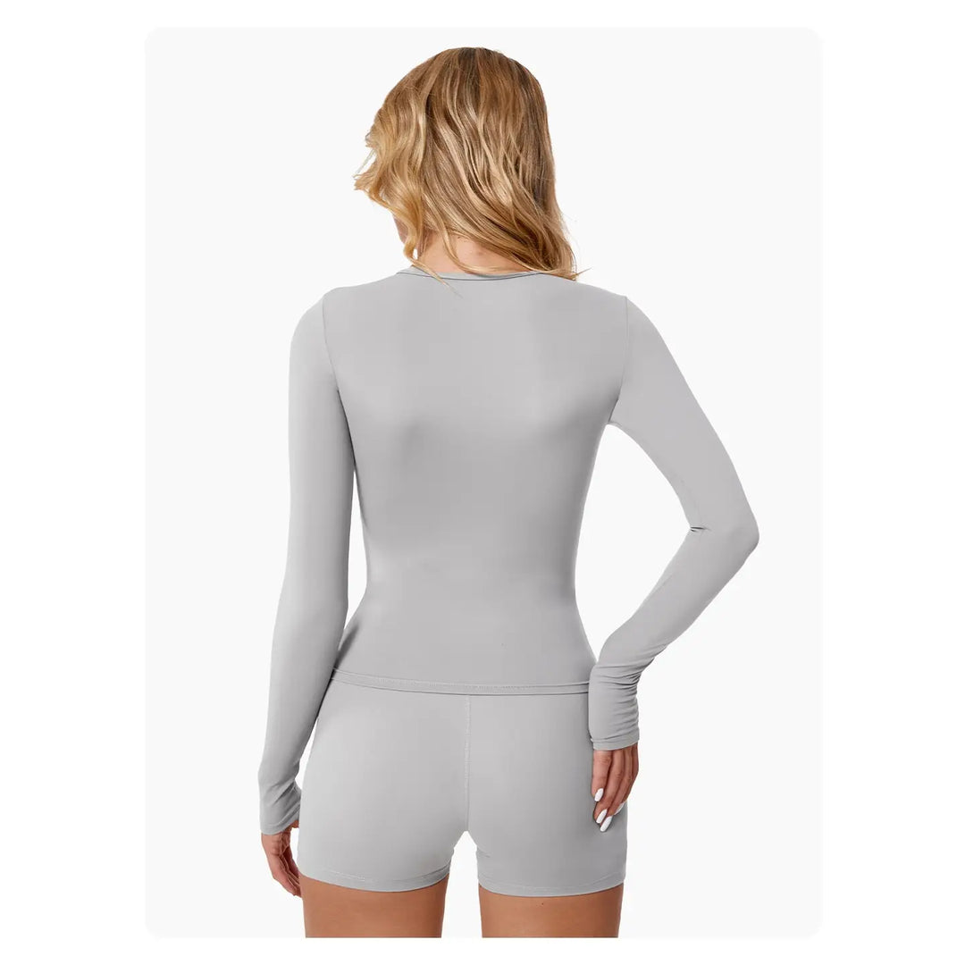 RSTLS ERA Long Sleeve Top and High Waist Short Athletic wear Set