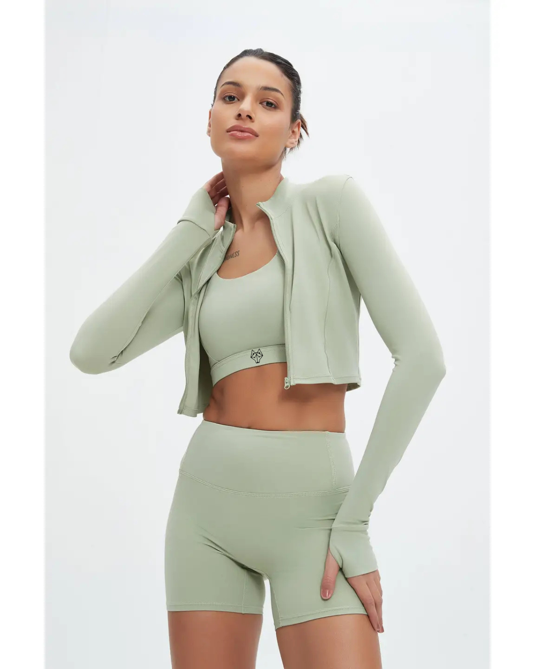 RSTLS ERA 3-Piece Crop Jacket Workout Activewear Set