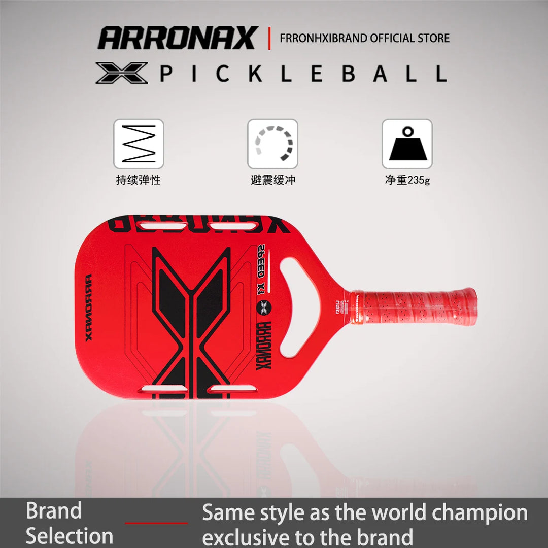 ARRONAX Speed Series Thermoformed Raw Carbon Fiber Pickleball Paddle