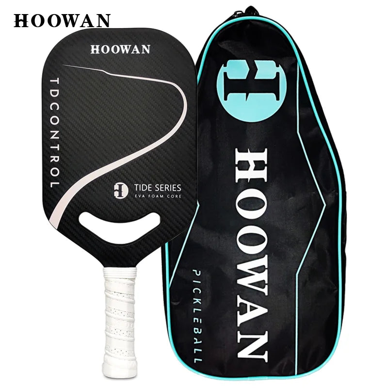 HOOWAN TDCONTROL Pickleball Paddle Tide Series EVA Foam Core 16MM Thermoformed Pickleball Paddle T700 Carbon Fiber 3K