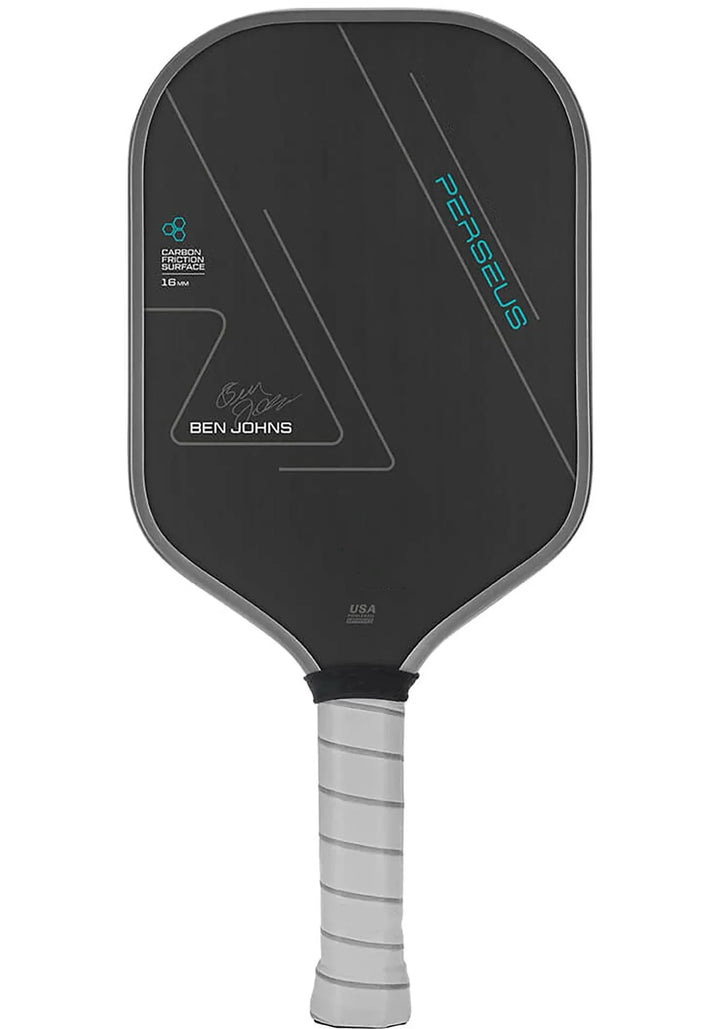 Ben Johns Perseus Pickleball Paddle with Charged Surface Technology for Increased Power & Feel - Fully Encased Carbon Fiber