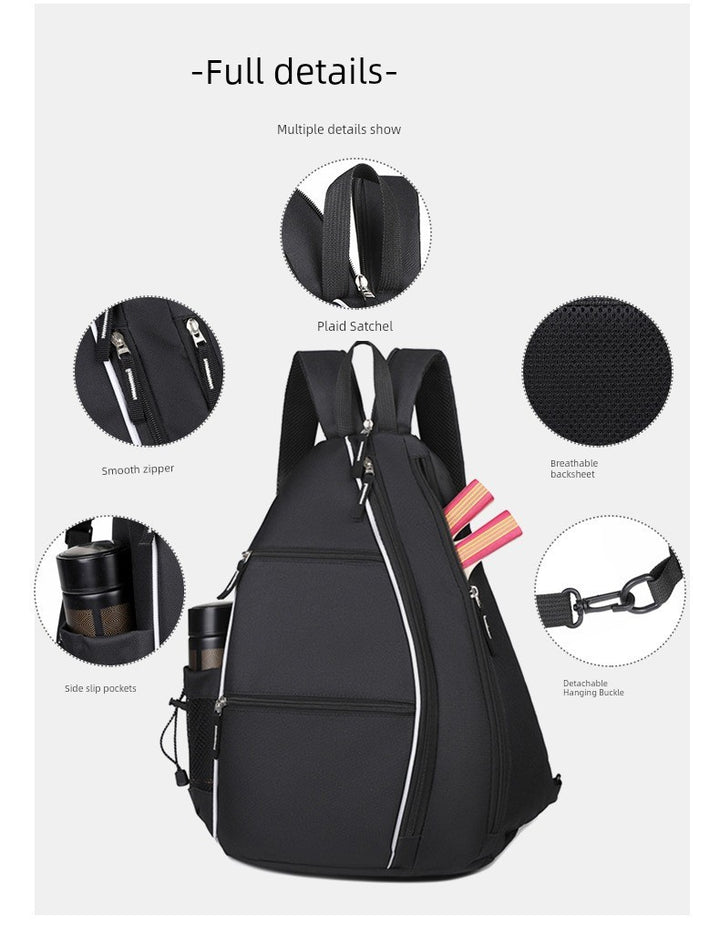 Single Shoulder Dual-Use Pickleball Paddle Backpack Men and Women Multifunctional Leisure Bag