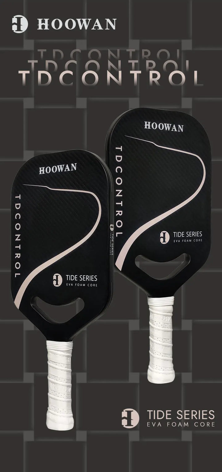 HOOWAN TDCONTROL Pickleball Paddle Tide Series EVA Foam Core 16MM Thermoformed Pickleball Paddle T700 Carbon Fiber 3K