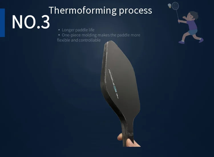 Perseus 3S EVA Foam Fill 16mm Thickness GEN3 Core Thermoformed T700 Carbon Fiber Rackets Pickleball Paddle