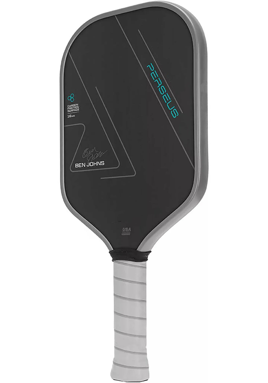 Ben Johns Perseus Pickleball Paddle with Charged Surface Technology for Increased Power & Feel - Fully Encased Carbon Fiber