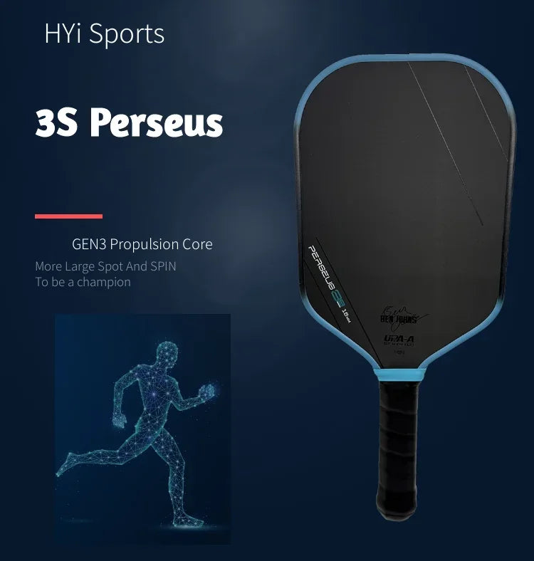 Perseus 3S EVA Foam Fill 16mm Thickness GEN3 Core Thermoformed T700 Carbon Fiber Rackets Pickleball Paddle