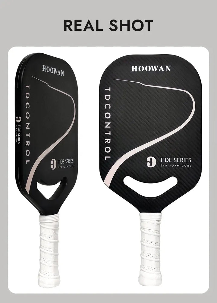 HOOWAN TDCONTROL Pickleball Paddle Tide Series EVA Foam Core 16MM Thermoformed Pickleball Paddle T700 Carbon Fiber 3K