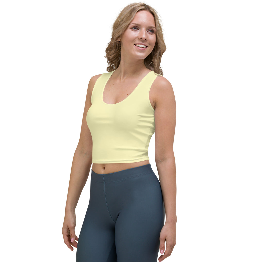 Haze Yellow Fit Tank Crop Top