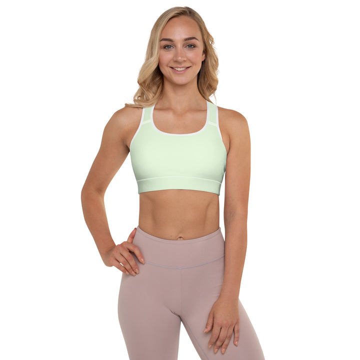 Padded Light Green Sports Bra