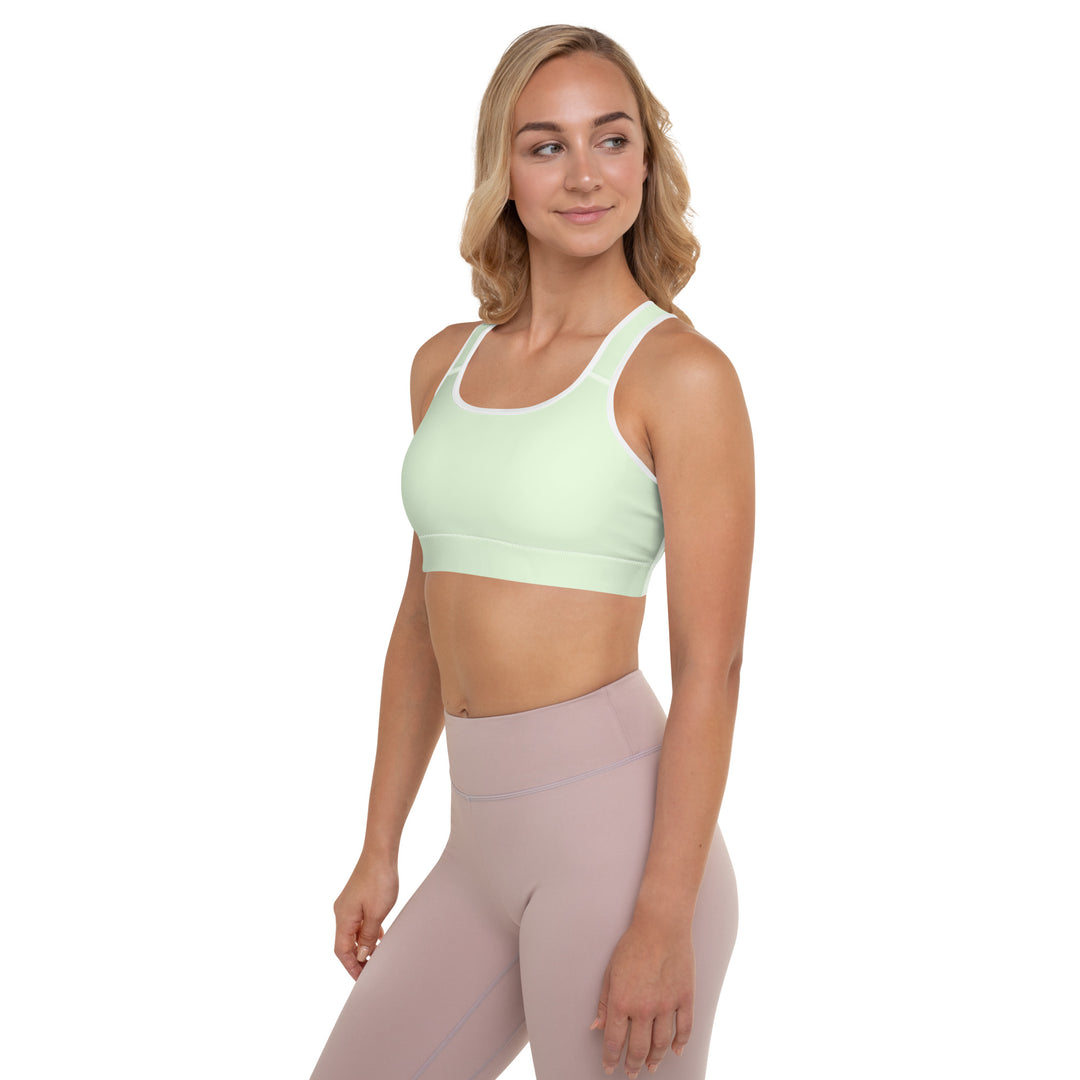 Padded Light Green Sports Bra