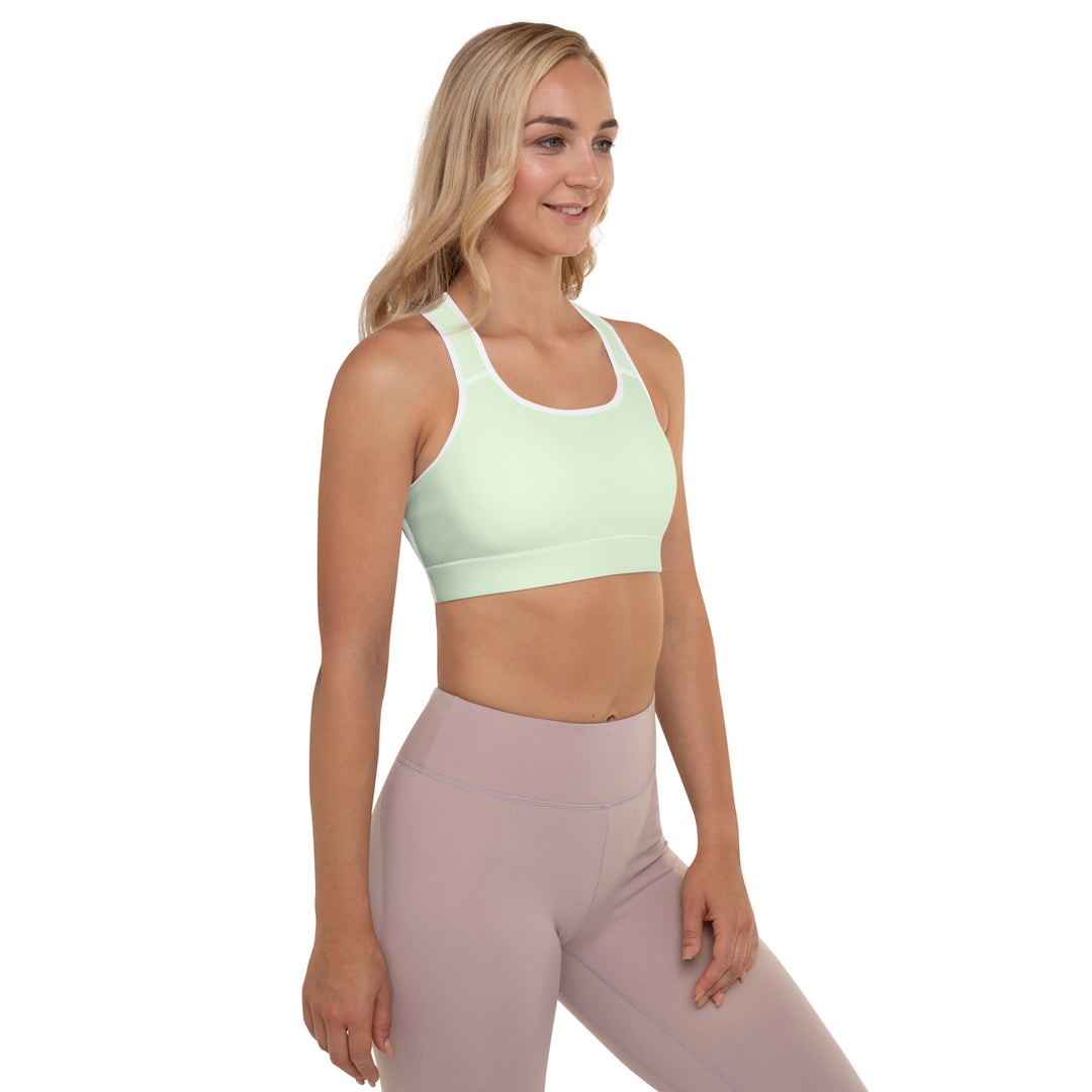 Padded Light Green Sports Bra